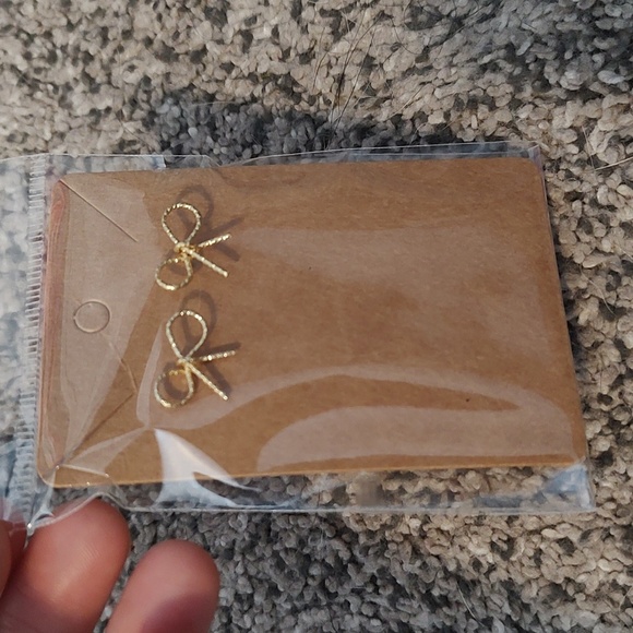Bow Stud Earrings - Picture 2 of 3